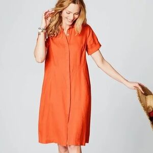 J.Jill Love Linen orange dress